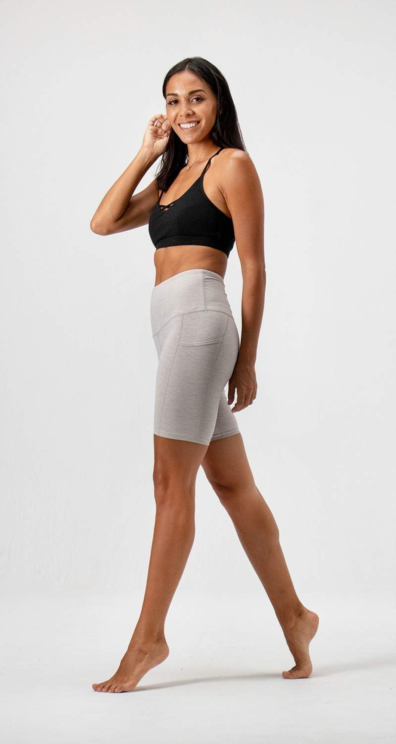High Waist Yoga & Running Shorts for Women - 2-Pack with Convenient Side Pockets