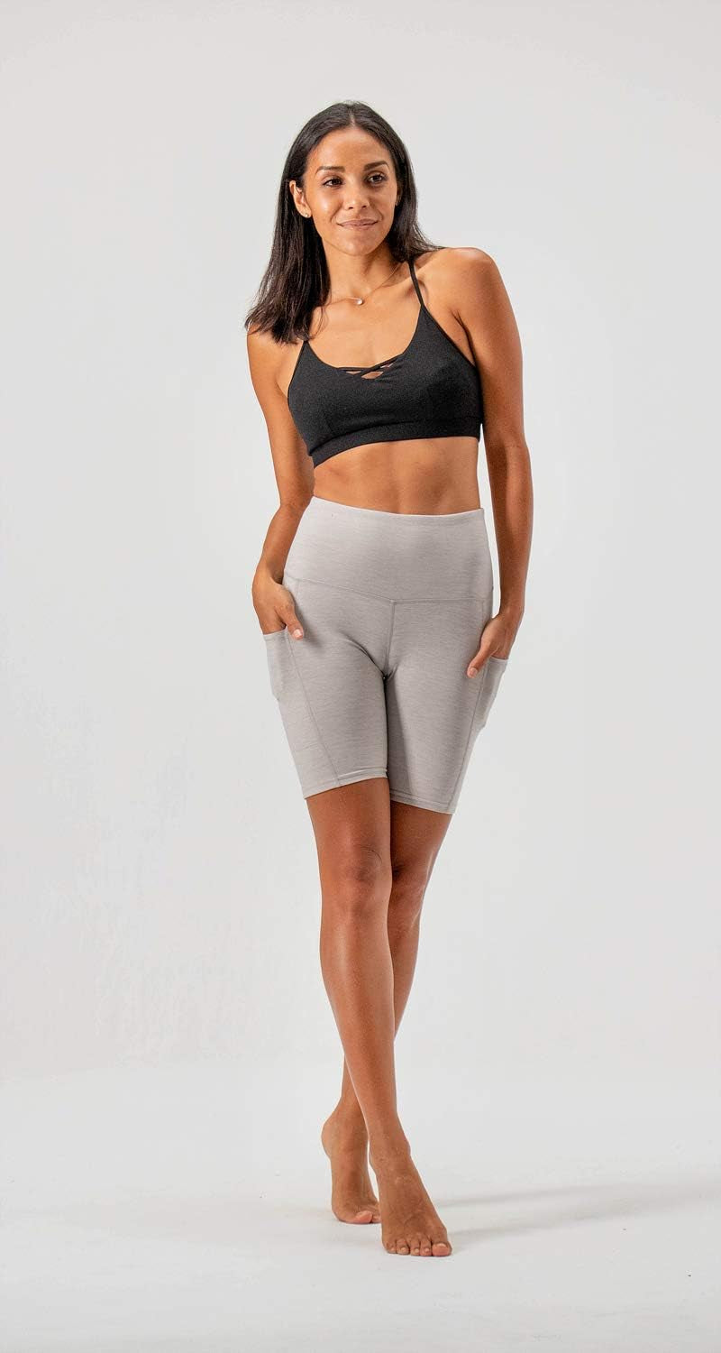 High Waist Yoga & Running Shorts for Women - 2-Pack with Convenient Side Pockets